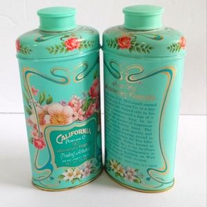 Avon Talc Vintage California Scented Powder Vanity Tins